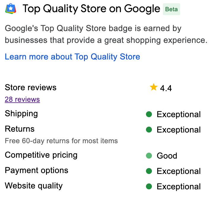 🏆 TheBlackPurple.com Earns Google’s Top Quality Store Badge! 🎉