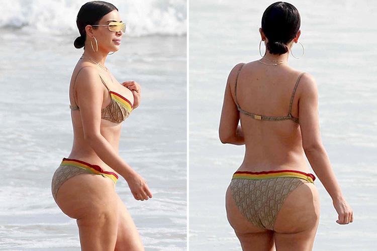 Kim Kardashian Takes One Step Forward & Two Steps Back on Cellulite - TheBlackPurple