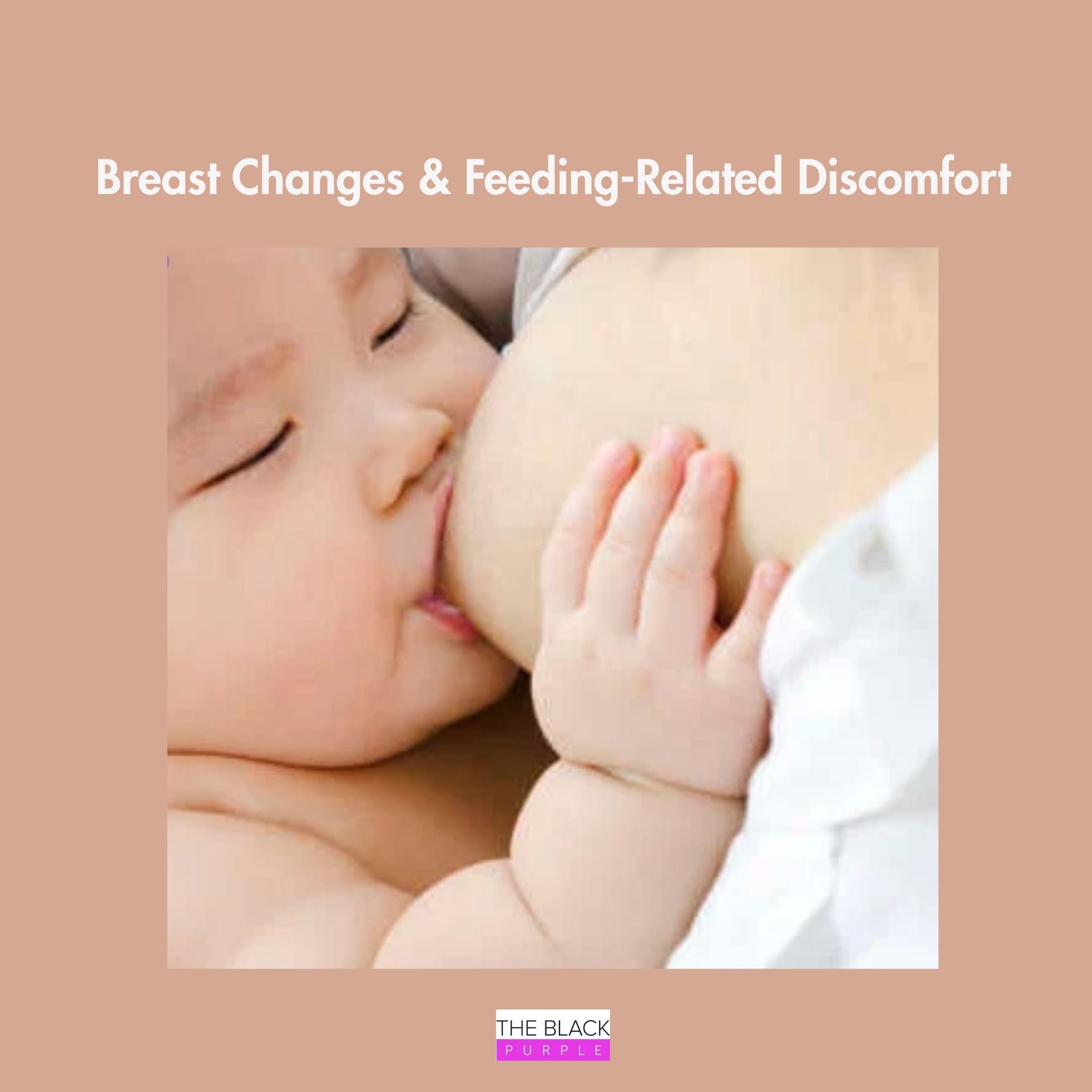 Mother breastfeeding baby illustrating postpartum breast changes and feeding-related discomfort after pregnancy.