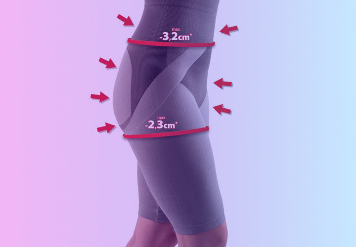 Anti Cellulite Abnehmen Shapewear Shorts Turmalin T-aktiv hohe Taille
